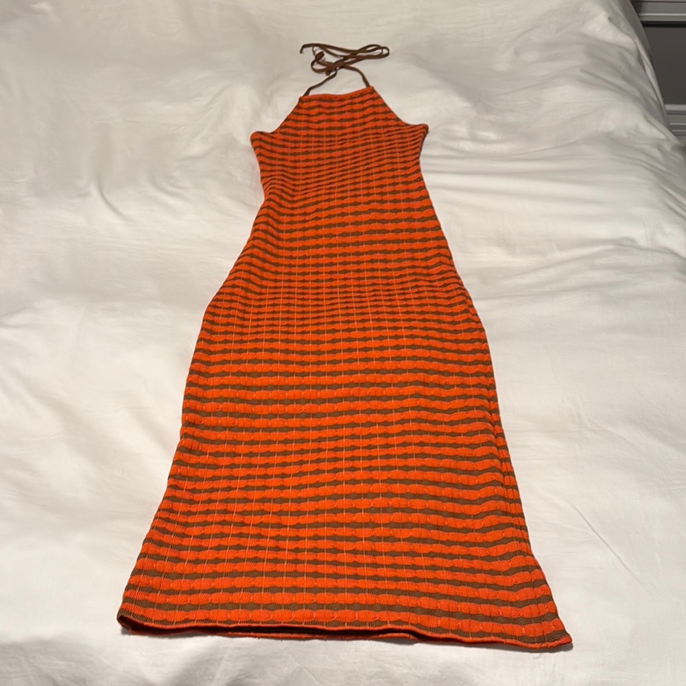 Zara Striped Halter Dress